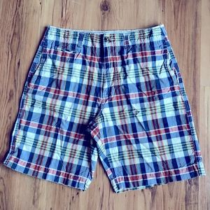 American Eagle Distressed Plaid Shorts Blue Size 32 Men’s